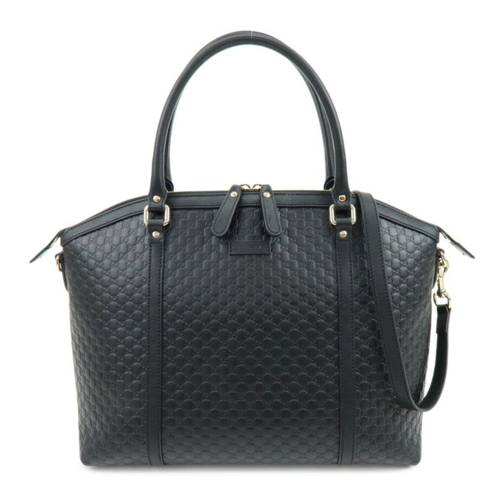 Gucci Guccissima Gg Leather Black Leather Handbag